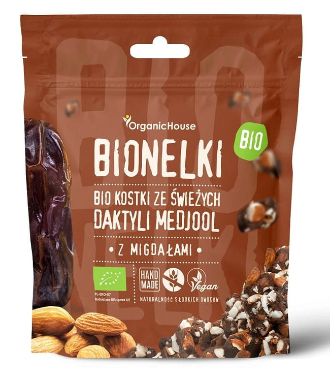 Dattelpralinen mit Mandeln glutenfrei BIO 50 g - BIO HAUS Hover Image