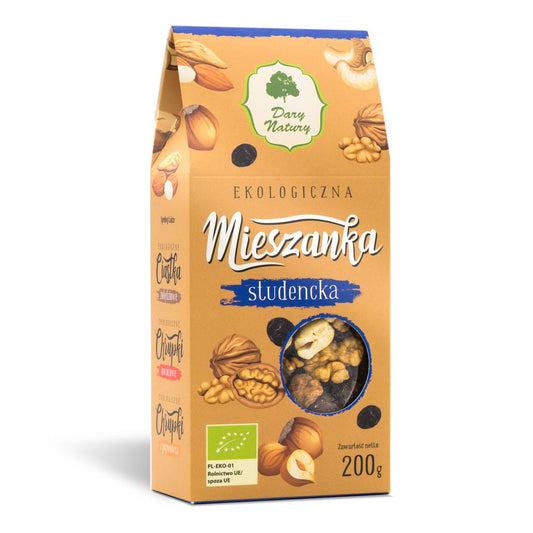 Bio Studentenmischung von DARY NATURY, 200 g, mit getrockneten Kräutern und Blumen, ideal als Geschenk oder zur Tee-Zubereitung