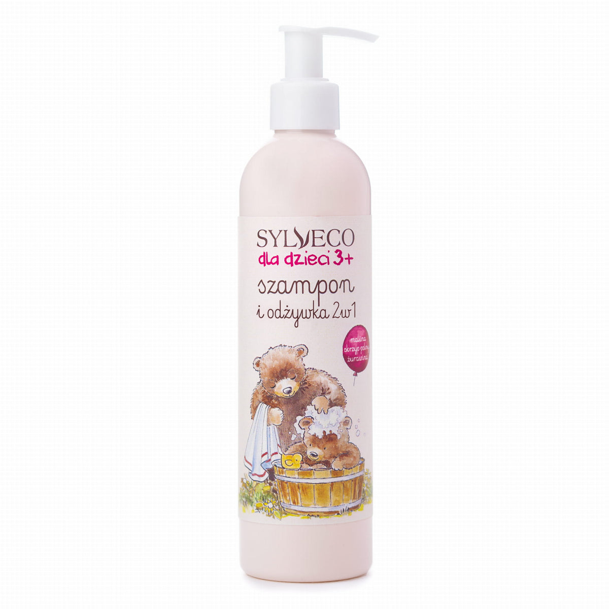2 in 1 Shampoo und Conditioner für 3 Kinder + Himbeer Schachtelhalm Cranberry 300ml - SYLVECO