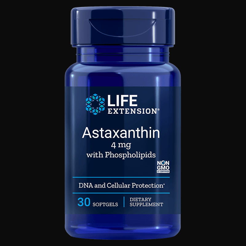 Astaxanthin 4 MG und Phospholipide 30 Kapseln LEBENSVERLÄNGERUNG