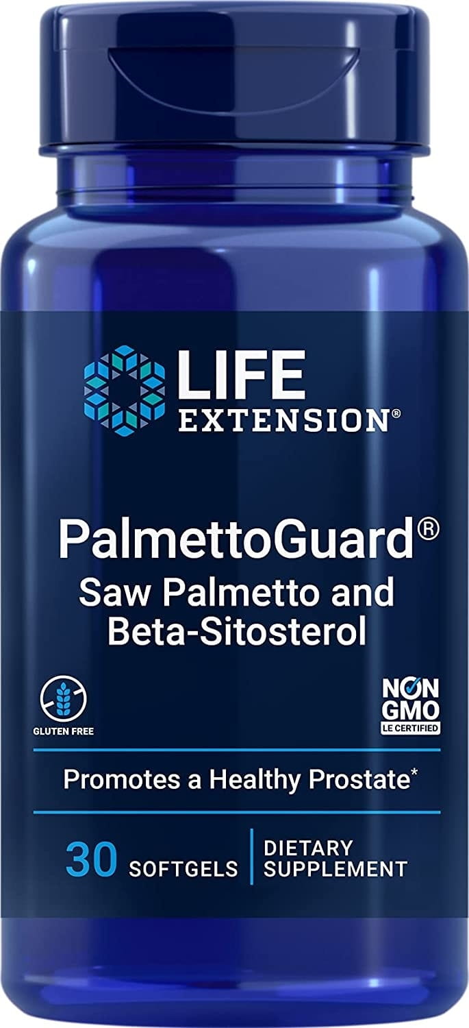 Palmettoguard Sägepalme mit Beta-Sitosterin in 30 Kapseln, natürliche Ergänzung für die Männergesundheit, von LIFE EXTENSION