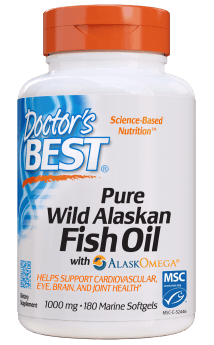 Reines wildes Fischöl aus Alaska 180 Kapseln DOCTOR'S BEST