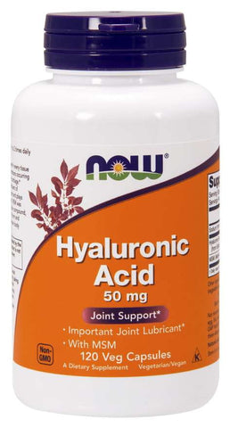 Hyaluronsäure mit MSM Hyaluronsäure 50 MG und MSM 450 MG 120 Kapseln NOW FOODS