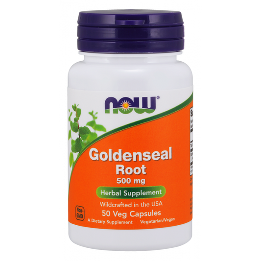 Gelbwurzelwurzel Kapseln von NOW FOODS, kanadische Gelbwurzel, 500 mg, 50 Kapseln, natürliche Nahrungsergänzung