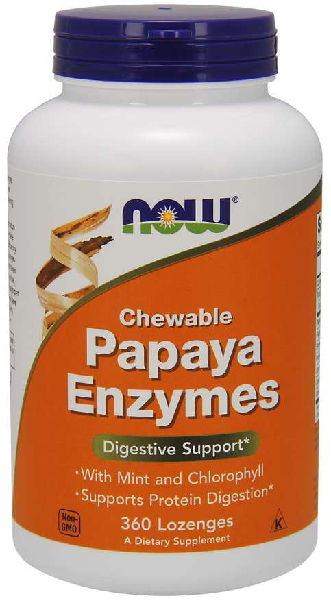 Papain-Enzym 2000 usp Papaya-Enzyme 360 Tabletten NOW FOODS Hlavní obrázek produktu