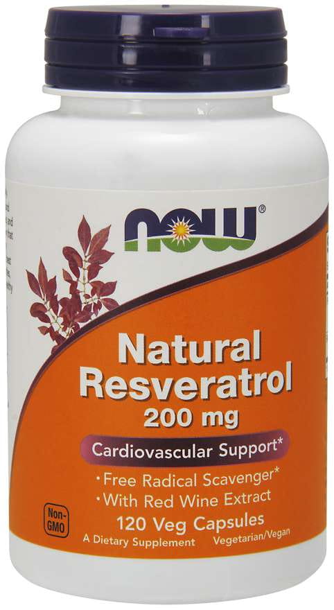 Natürliches Resveratrol 200 MG 120 Kapseln NOW FOODS