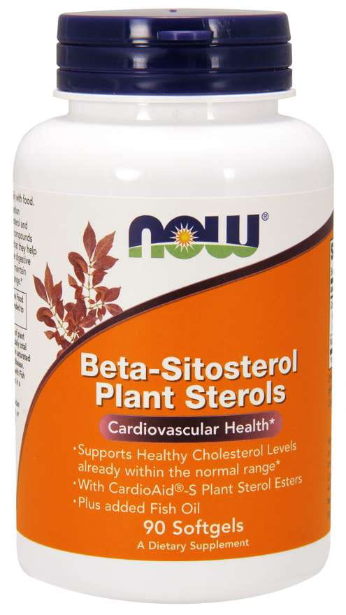 Betasitosterol Pflanzensterine in 90 Kapseln von NOW FOODS, natürliche Ergänzung zur Unterstützung des Cholesterinspiegels.