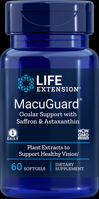 Macuguard Augenstütze mit Safran & Astaxanthin 60 Kapseln LEBENSVERLÄNGERUNG