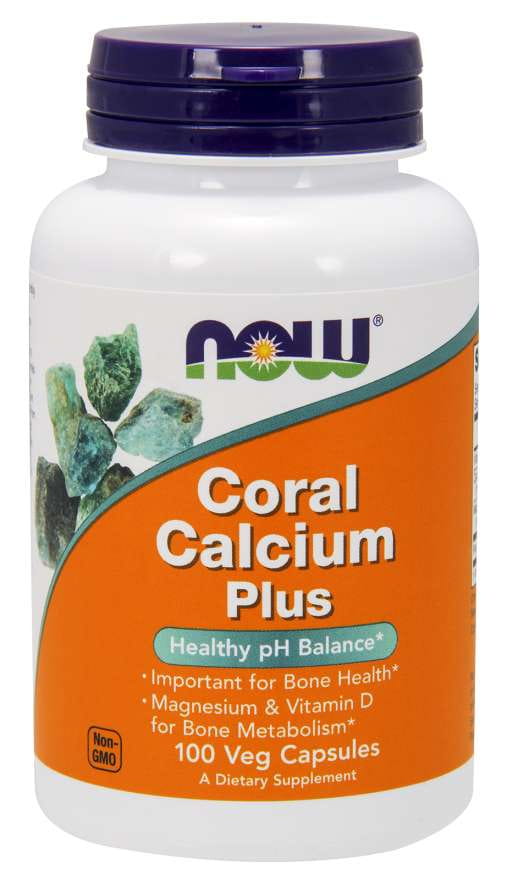 Korallenkalzium plus 100 Kapseln NOW FOODS