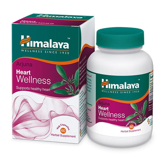 HIMALAYA Arjuna Herz-Wellness Kapseln, 60 Stück, natürliche Herzgesundheit mit Kräuterextrakt in einer weißen Packung