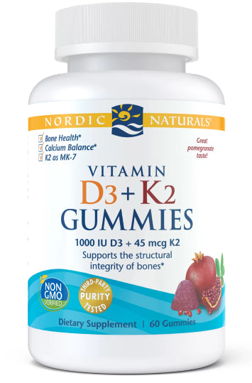 Vitamin D3 und K2 Fruchtgummis 60 NORDIC NATURALS Gelees