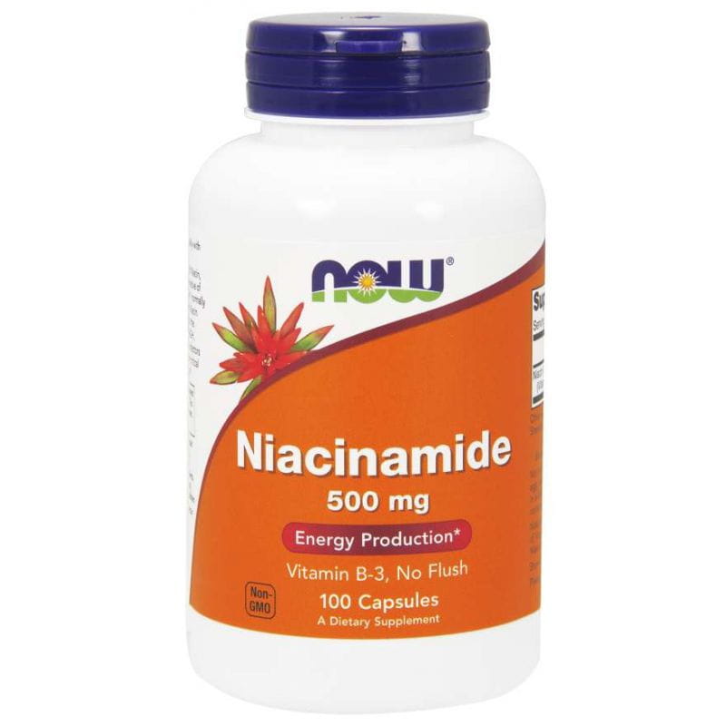 Vitamin B3 Niacin Niacinamid 500 MG 100 Kapseln NOW FOODS