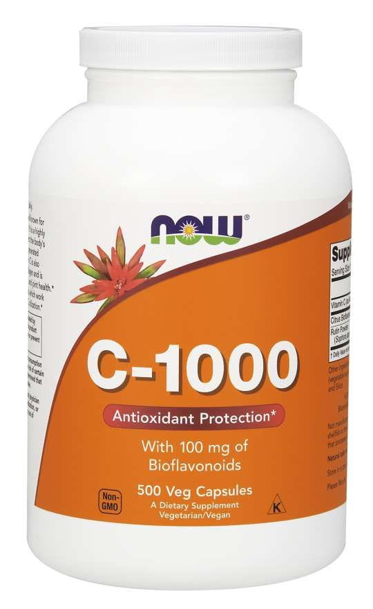 Vitamin C 1000 MG mit Bioflavonoiden 500 Kapseln NOW FOODS
