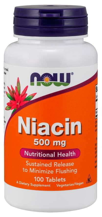 Vitamin B3 Niacin Niacin 500 MG 100 Tabletten NOW FOODS