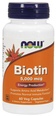 BioTIN Biotin 5000 mcg 60 Kapseln NOW FOODS