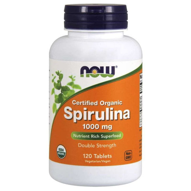 Eco Spirulina 1000 MG 120 Tabletten NOW FOODS Hover Image