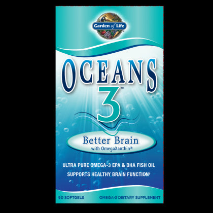 Oceans 3 besseres Gehirn mit Omegaxanthin 90 Kapseln GARDEN OF LIFE