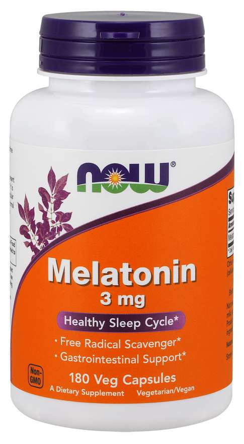 Melatonin 3 MG 180 Kapseln NOW FOODS Hover Image