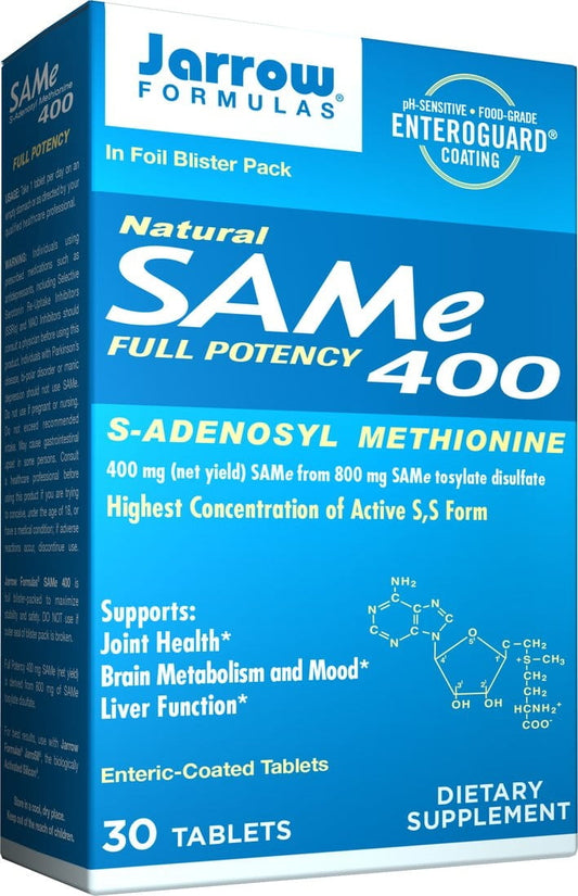 Jarrow Formulas GLEICHE 400 mg, 30 Tabletten, natürliche Nahrungsergänzung in einer weißen Packung