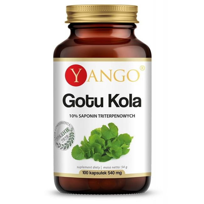 Gotu-Kola-Extrakt 10 % Triterpensaponine 100 Kapseln YANGO Hover Image