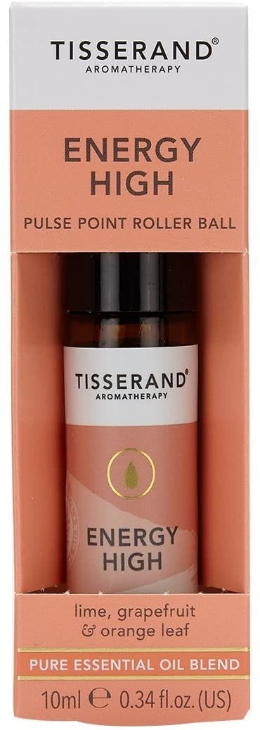 Energie High Pulse Point Tintenroller 10 ml von TISSERAND AROMATHERAPY, tragbarer Duftroller für energetisierende Aromatherapie