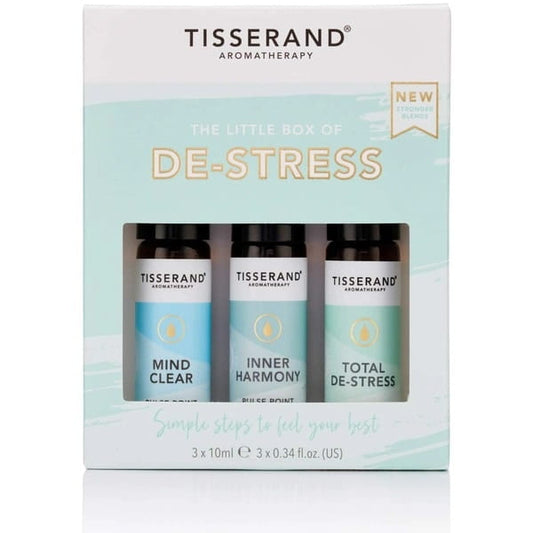 Kleine Dose De-Stress Set von TISSERAND AROMATHERAPY mit 3 Roll-on ätherische Öle zur Entspannung, je 10 ml