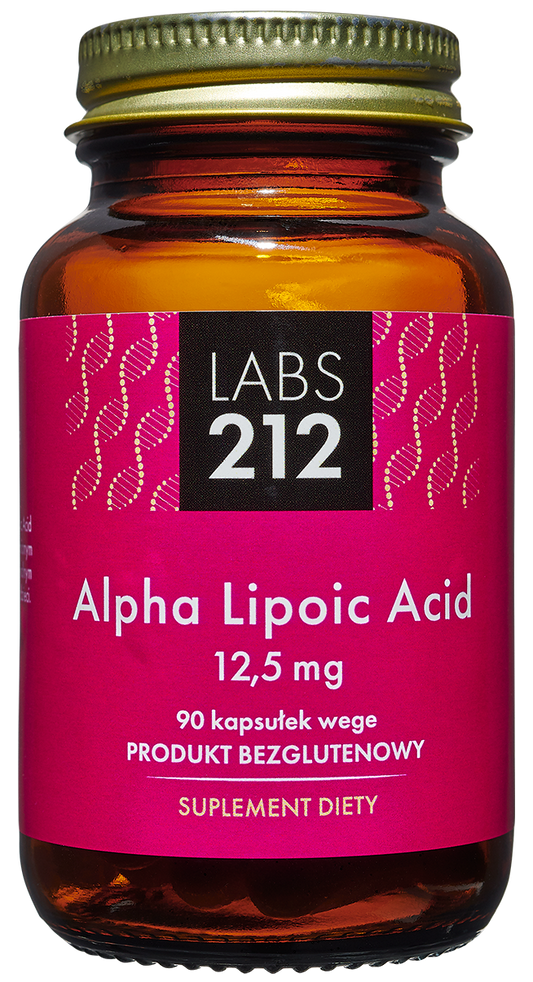 Alpha-Liponsäure Kapseln von LABS212, 125 MG, 90 Stück, Nahrungsergänzungsmittel in Kapselform.
