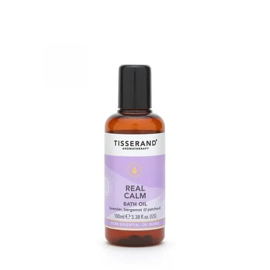 Beruhigendes TISSERAND CALM Badeöl in 100 ml Flasche, ideal für entspannende Aromatherapie und Baden.