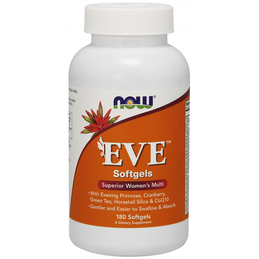 Eve Superior Womens Multivitamin und Mineralstoffe von NOW FOODS, 180 Kapseln, für Frauen, Tabletten auf weißem Hintergrund