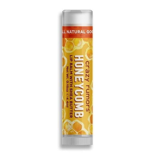 Naturbelassener CRAZY RUMORS Lippenbalsam mit Bienenwabe, pflegt und schützt die Lippen auf natürliche Weise.