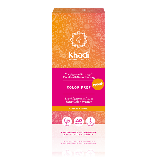 KHADI Color Prep Kräuterbasis für zweistufige Haarfärbung, natürliche Kräuter, Haarpflege, vegan, umweltfreundlich