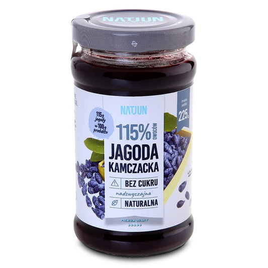 Kamtschatka-Beerenmarmelade von NATJUN, zuckerfrei, 115% Frucht, 225g, mit frischen Beeren und natürlichem Geschmack