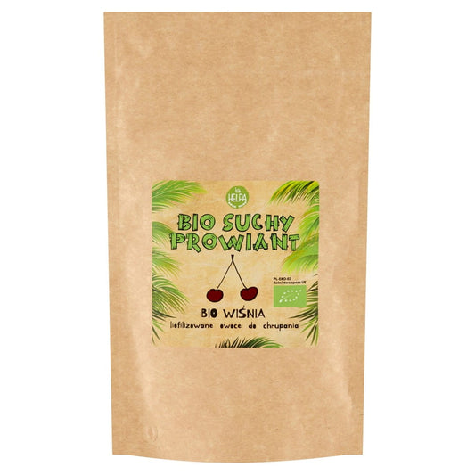 Bunt verpacktes Bio-Lunchpaket mit Kirschen von HELPA, 20g, frische und süße Kirschen in attraktiver Verpackung.