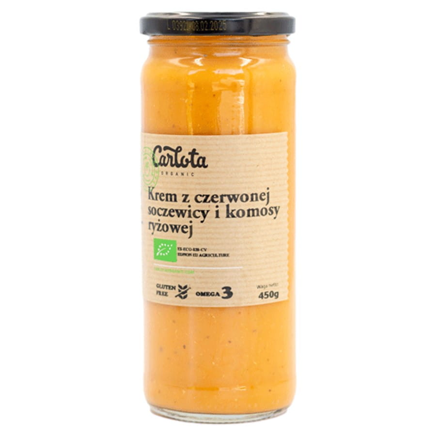 Creme aus roten Linsen und Rosenquinoa BIO 450g CARLOTA ORGANIC