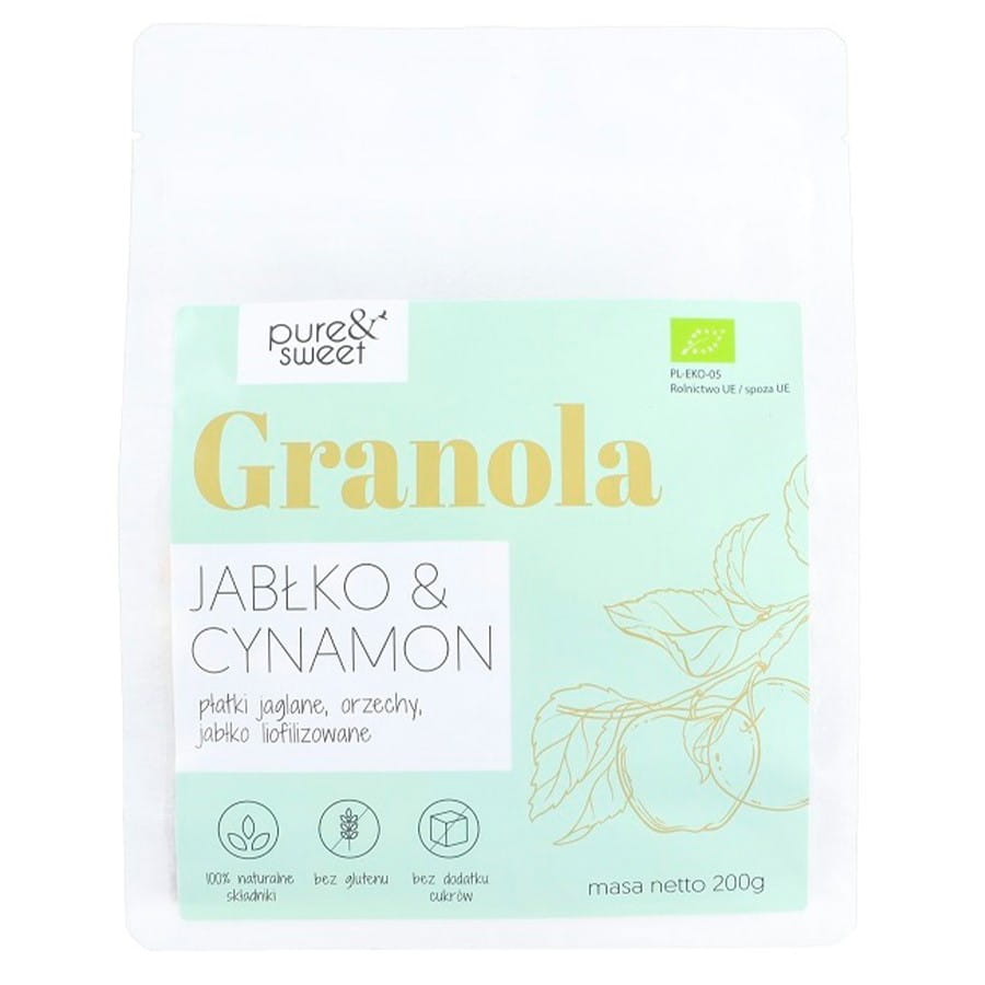 Granola Apfel - Zimt BIO 200g PURE & SWEET Imagine principală a produsului