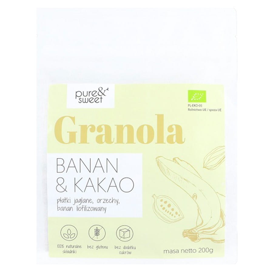 Granola Banane - Kakao BIO 200g PURE & SWEET Hauptbild