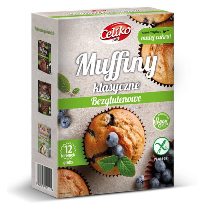 Klassische Muffins ohne Gluten 280g CELIKO