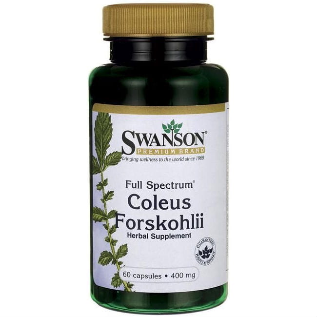 Indian Brennnessel Forskolin 400 mg Coleus Forskohli 60 Kapseln SWANSON Hover Image