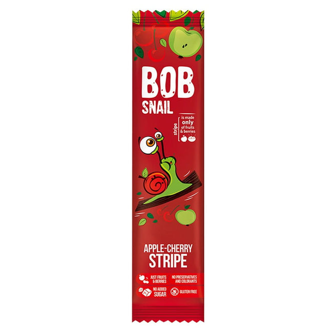 Apfel-Kirschstreifen-Snack 14g BOB SNAIL Hover Image