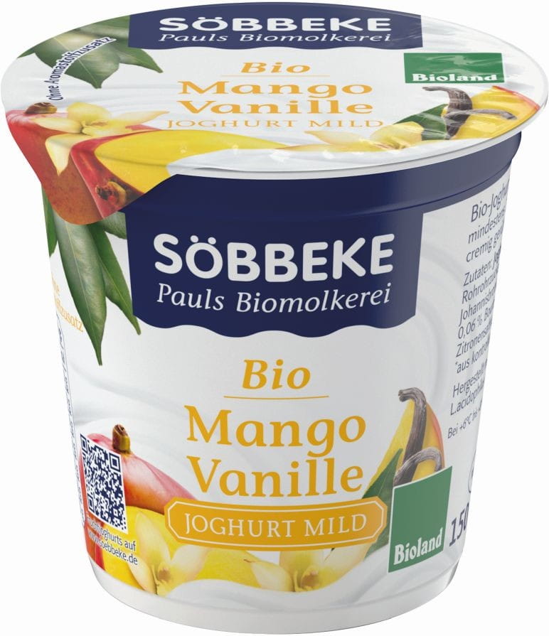 Mango-Vanille-Joghurt BIO 150 g - SOBBEKE