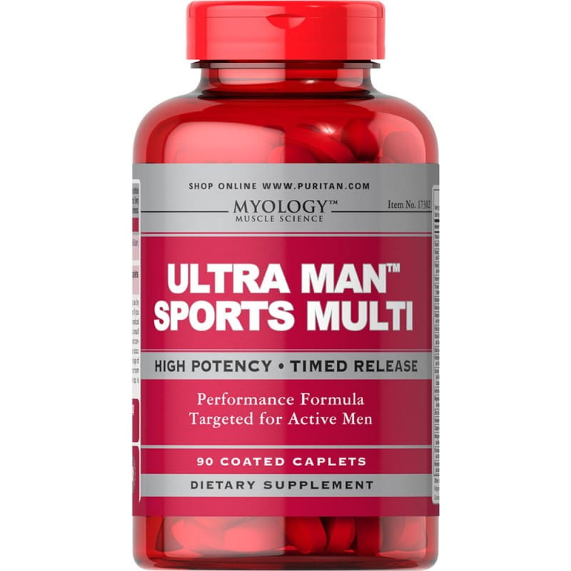 Ultra Mann Multivitamine für Myologiesportler 90 Tabletten PURITAN'S PRIDE