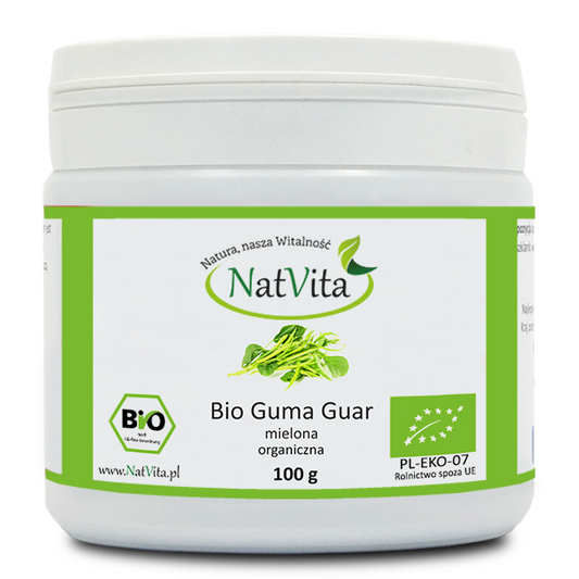 Bio Guarkernmehl von NATVITA, indisches Mehl, in 100g Packung, feines pflanzliches Bindemittel für Backwaren und Kochrezepte