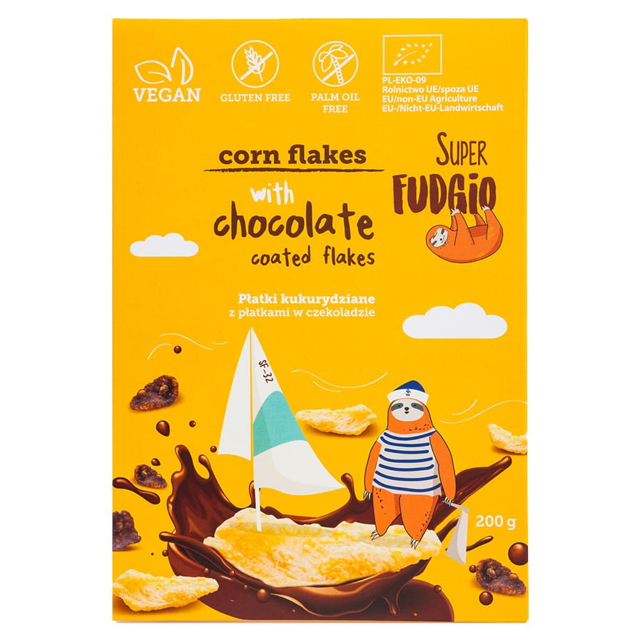 Cornflakes mit Schokoladenflocken glutenfrei BIO 200g SUPER FUDGIO Hauptbild