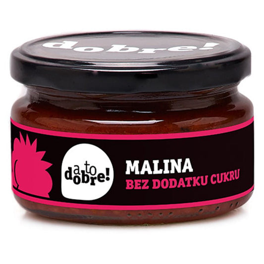 Himbeermarmelade ohne Zuckerzusatz von A TO DOBRE! in 210g, cremige Konsistenz, frische Himbeeren ohne Zucker.