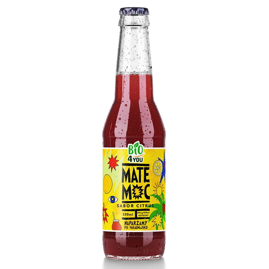 Yerba Mate moc - Sabor Zitrus BIO 330ml BIO4YOU