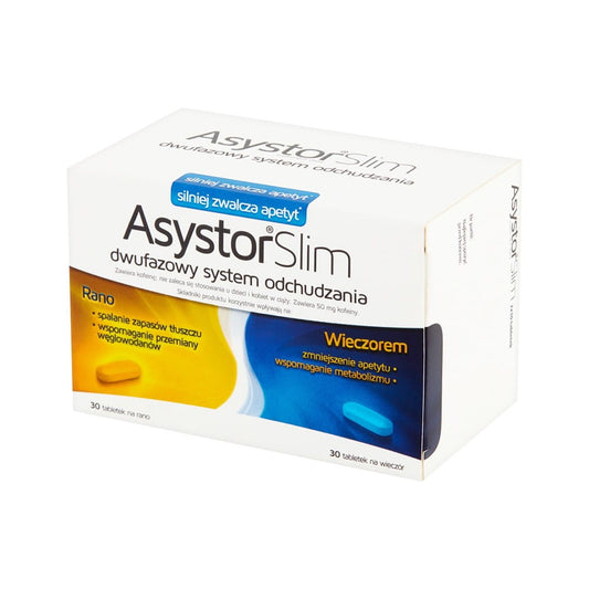 AFLOFARM Assistenz Slim morgens und abends Tabletten, 30 Stück jeweils, natürliche Nahrungsergänzung für den Alltag