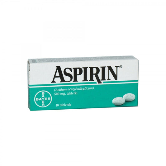 BAYER Aspirin 10 Tabletten in einer Blisterpackung, Schmerztabletten gegen Fieber und Schmerzen, sichtbare Packung mit Tabletten
