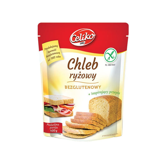 Reisbrotmehlmischung in 400 g Packung von CELIKO, feine glutenfreie Backmischung für Brot und Gebäck