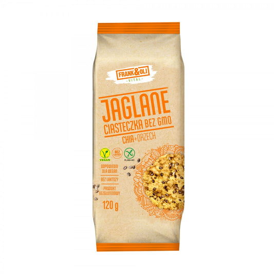 Hirsekekse mit Nüssen und Chia von FRANK&OLI, 120 g, glutenfrei, ohne GMO, gesunde Snack-Option in der Packung