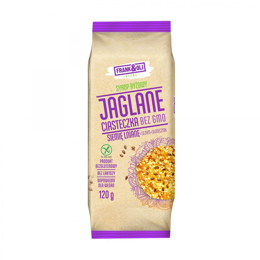 Hirsekekse mit Leinsamen und Sesam von FRANK&OLI, glutenfrei, 120g, knusprige Kekse ohne GVO, ideal für gesunden Snack